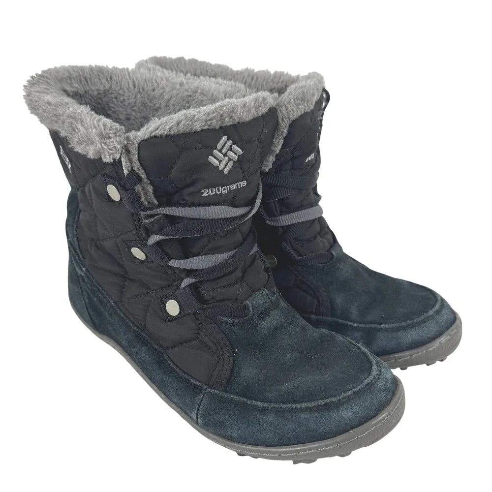 Columbia Minx Shorty Omni-Heat Waterproof Winter Boots Black‎ YL5207-011 7.5